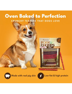 Palitos Munchy Pork Chomps 100 Unidades 5 Pulgadas Sabores Variados 2