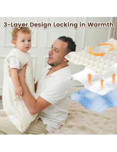 Saco de Sueño para Bebés PHF 2.5 TOG Grande Crema 2