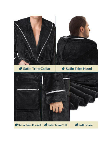 Bata de Baño para Hombre Pavilia con Capucha - Talla Única