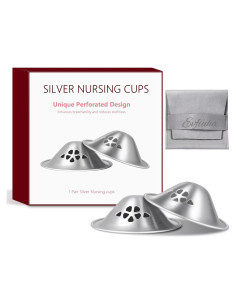 Copas de Lactancia Silverette de Plata Perforadas X-L