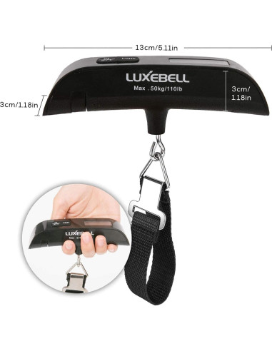 Balanza de Equipaje Digital Luxebell 50kg con Sensor de Temperatura