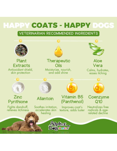 Champú y Acondicionador 2 en 1 Alpha Dog 1 Galón Aloe Vera