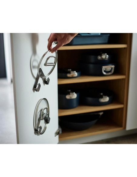 Soportes para Tapas de Olla Joseph Joseph, Acero Inoxidable, 2 Unidades Soportes para Tapas de Olla Joseph Joseph, Acero Inoxidable, 2 Unidades