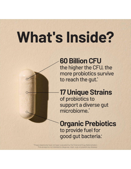 NatureWise Probióticos 60 Mil Millones CFU - 30 Cápsulas Vegetariano