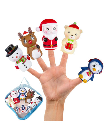 Marionetas de Dedo de Navidad WAHXIAOSW - 5 Piezas