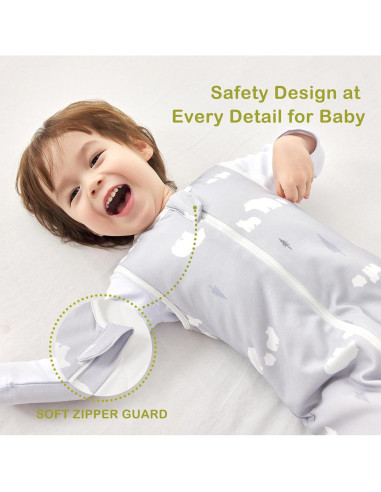 Saco de Sueño 1.5 TOG Oso 100% Algodón Orgánico Bebé 18-36 Meses