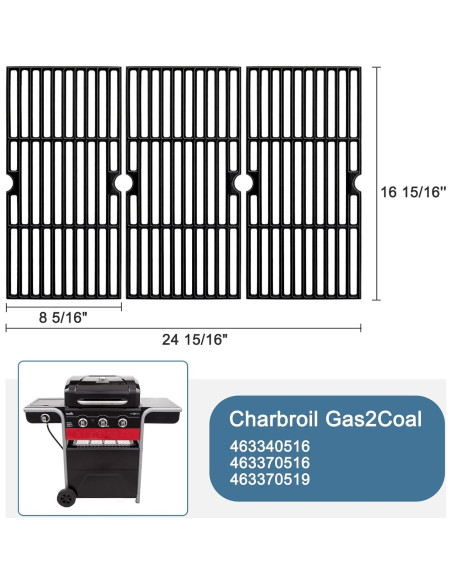 Piezas de Repuesto Parrilla Adviace Gas2Coal 3 Quemadores