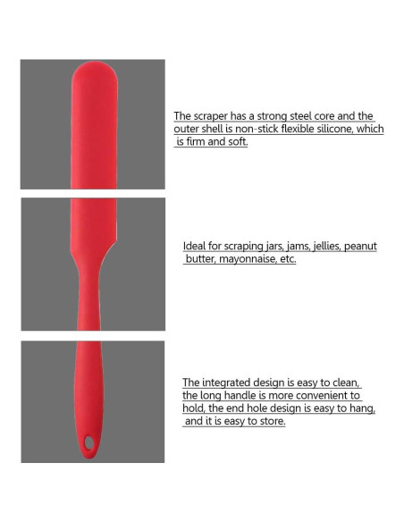 Juego de 4 espátulas de silicona SUMERSHA multicolor 24.4 cm