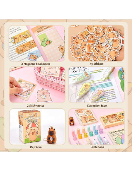 Juego de Papelería Kawaii Zadoreck - 28 Piezas para Niños