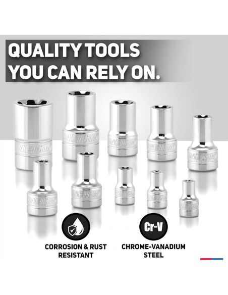 Juego de Enchufes Torx Plus Externos Neiko 10 Piezas