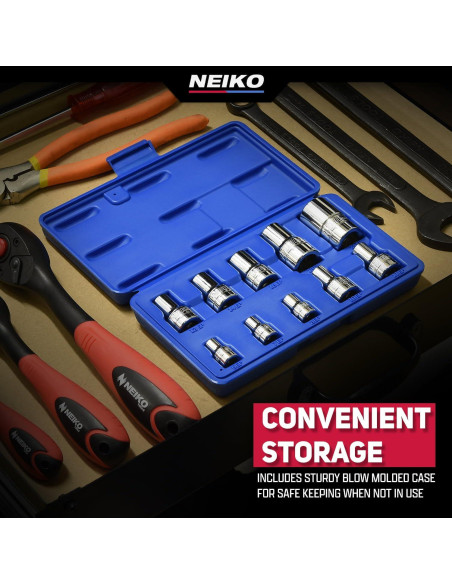 Juego de Enchufes Torx Plus Externos Neiko 10 Piezas