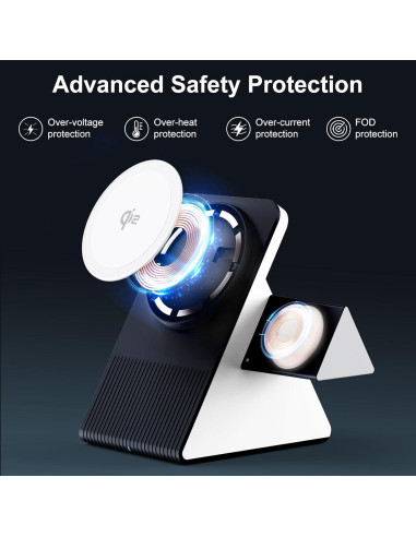 Estación de Carga Inalámbrica 3 en 1 Xiamei 15W MagSafe