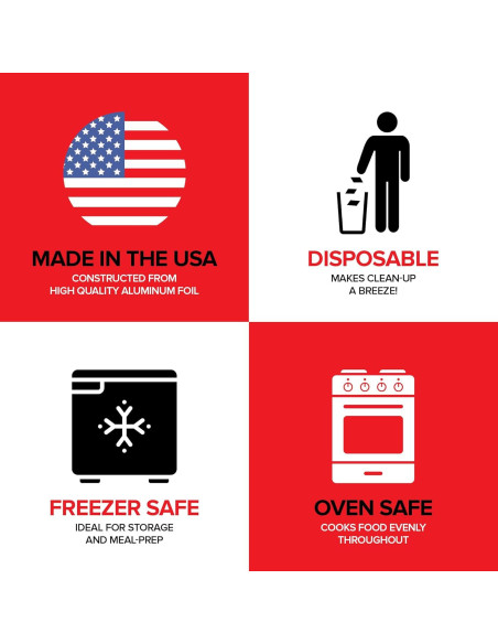 Bandejas de Aluminio Desechables 10 Piezas 9x13 cm Poco Profundas