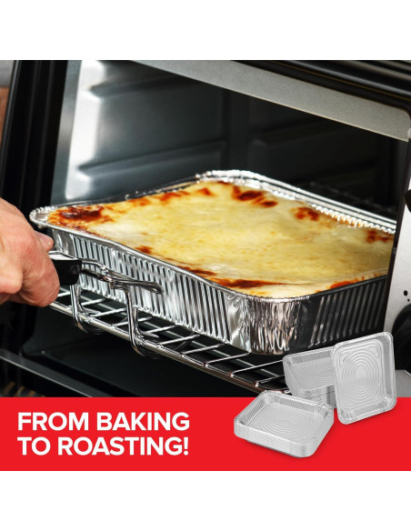 Bandejas de Aluminio Desechables 10 Piezas 9x13 cm Poco Profundas