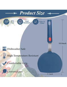 Espátula de Silicona Tenta Kitchen Azul 27.4 cm Resistente al Calor 2