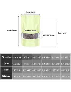 Bolsas Mylar ODDIER 3.5x5" 120pcs Reutilizables Beige 2