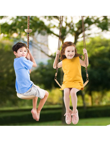 Columpio de árbol Perantlb con cuerda de escalar Caqui 2.01m