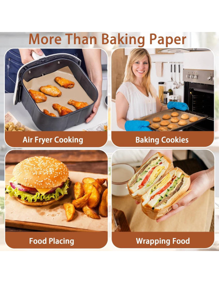 500 Hojas de Papel Pergamino para Hornear Tikxlafe 10x10cm