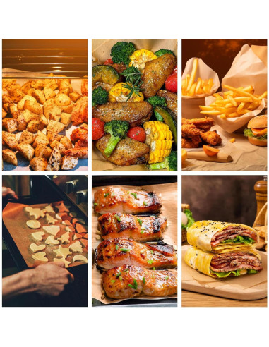 500 Hojas de Papel Pergamino para Hornear Tikxlafe 10x10cm