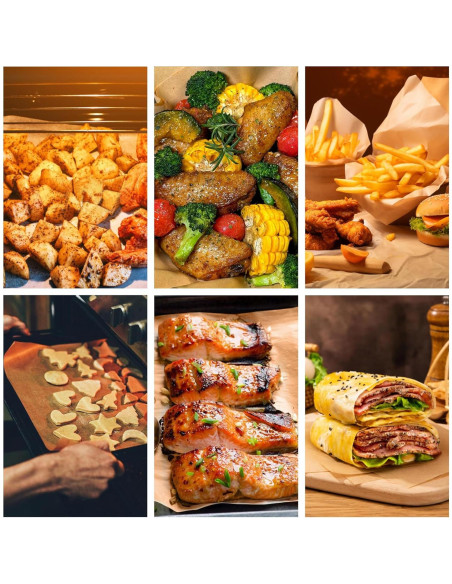 500 Hojas de Papel Pergamino para Hornear Tikxlafe 10x10cm