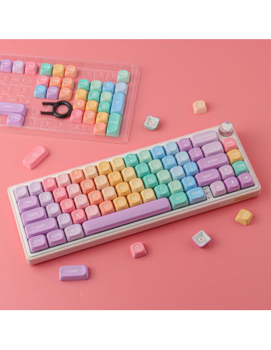 Conjunto de Teclas PBT Tsung MOA 126 Teclas Caramelo Arcoíris