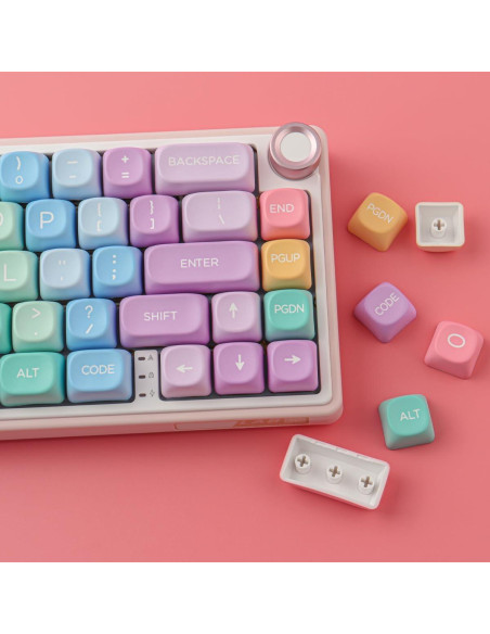 Conjunto de Teclas PBT Tsung MOA 126 Teclas Caramelo Arcoíris