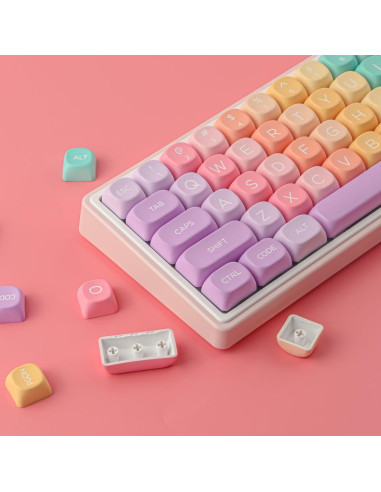 Conjunto de Teclas PBT Tsung MOA 126 Teclas Caramelo Arcoíris