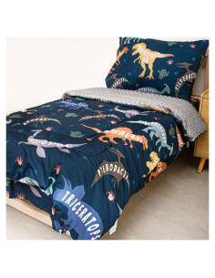 Juego de Ropa de Cuna ZenKitch 4 Piezas Dinosaurio Verde