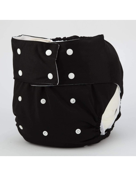 Cubierta de Pañal de Tela Reutilizable JOBEBE Ajustable Negro