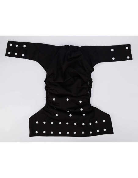 Cubierta de Pañal de Tela Reutilizable JOBEBE Ajustable Negro
