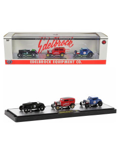 Juego de 3 Piezas Diecast M2 Edelbrock Edición Limitada 1:64