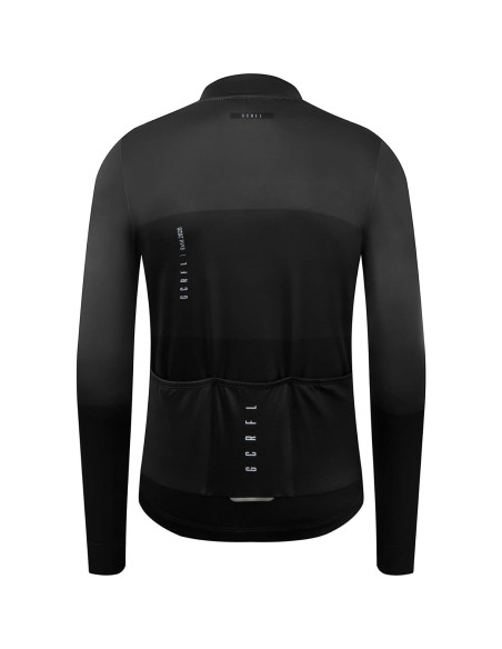 Jersey de Ciclismo Térmico GCRFL Hombre Forro Polar Negro