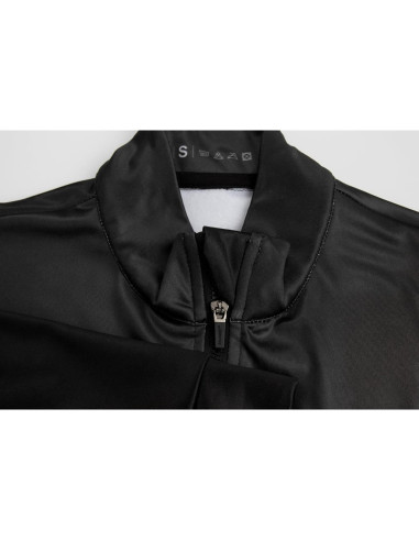 Jersey de Ciclismo Térmico GCRFL Hombre Forro Polar Negro