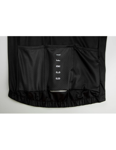 Jersey de Ciclismo Térmico GCRFL Hombre Forro Polar Negro
