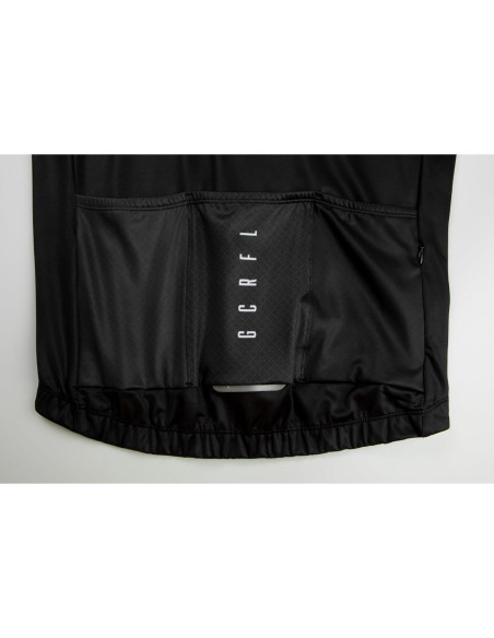 Jersey de Ciclismo Térmico GCRFL Hombre Forro Polar Negro