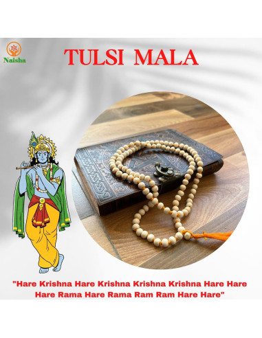 Mala de Oración Naisha - Paquete de 4 Tulsi, Loto, Vaijanti y Cristal