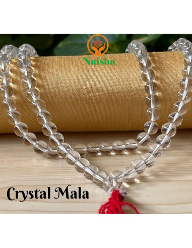 Mala de Oración Naisha - Paquete de 4 Tulsi, Loto, Vaijanti y Cristal