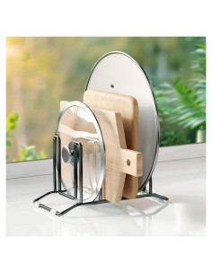 Soporte para Tablas de Cortar DorineRack Acero Inoxidable Negro