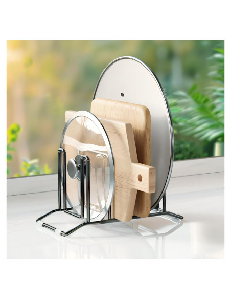 Soporte para Tablas de Cortar DorineRack Acero Inoxidable Negro