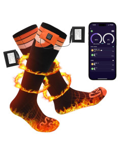 Calcetines Calentados Eléctricos OMEYO Naranja M Impermeables