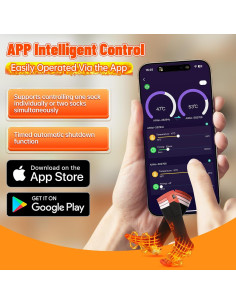 Calcetines Calentados Eléctricos OMEYO Naranja M Impermeables 2