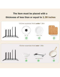 Soporte para Tablas de Cortar DorineRack Acero Inoxidable Negro 2