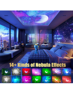 Proyector de Luz Nocturna THINIDA Astronauta Galaxia 360 2