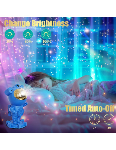 Proyector de Luz Nocturna THINIDA Astronauta Galaxia 360