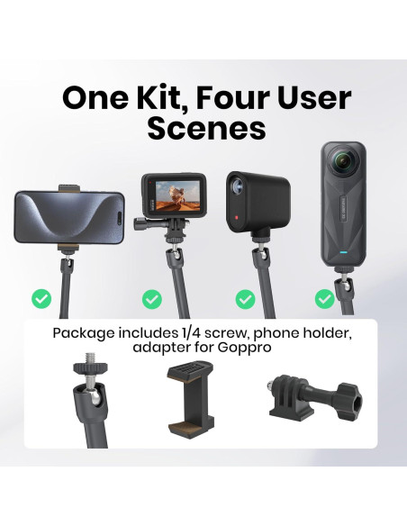 Montaje Magnético Flexible ROZOER 28 cm para GoPro y Teléfonos