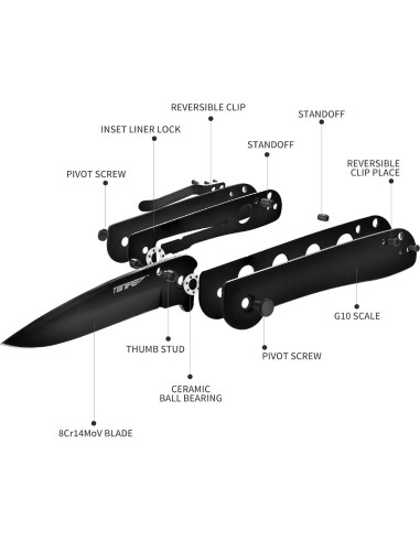Cuchillo Plegable TONIFE RisingStar para Camping 16.2cm