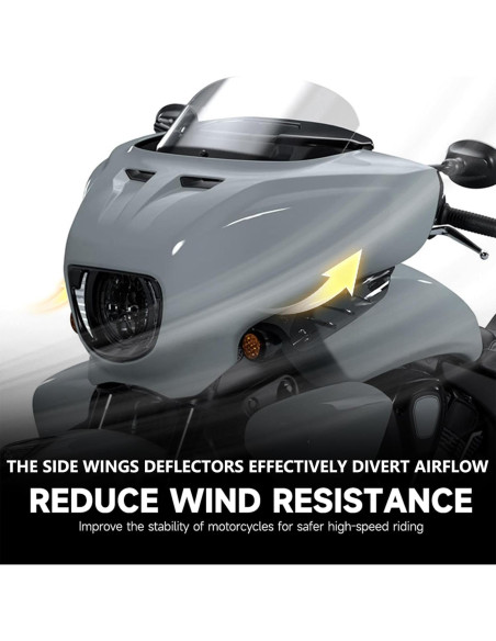 Deflectores de aire FWXEOZ para Indian Chieftain 2019-2024 - Negro