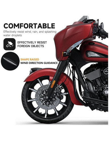 Deflectores de aire FWXEOZ para Indian Chieftain 2019-2024 - Negro