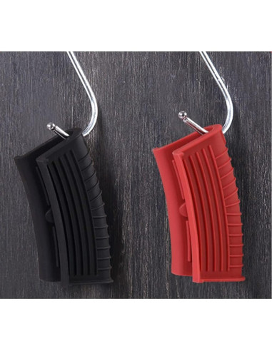 Funda de Mango de Silicona HZMM 3 Pack Antideslizante Rojo