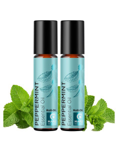 Aceite Esencial de Menta Roll-On Maple Holistics 9.86 ml x2